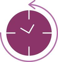 Anti Clockwise Glyph Two Colour Icon vector