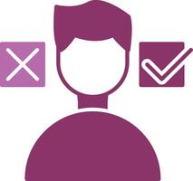 Decision Making Glyph Two Colour Icon vector