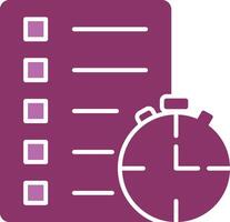 Track Of Time Glyph Two Colour Icon vector