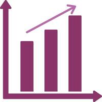 Bar Chart Glyph Two Colour Icon vector