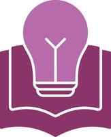 Knowledge Glyph Two Colour Icon vector