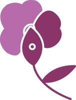 Orchid Glyph Two Colour Icon vector