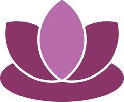 Lotus Glyph Two Colour Icon vector