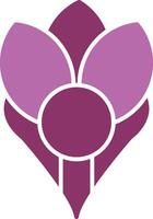 Crocus Glyph Two Colour Icon vector