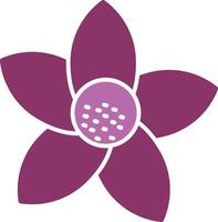 Cherry Blossom Glyph Two Colour Icon vector