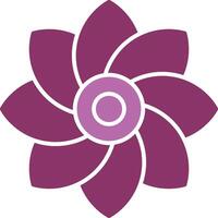 Flower Glyph Two Colour Icon vector