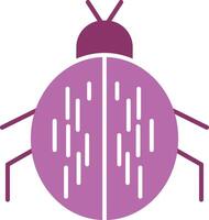 Beetle Glyph Two Colour Icon vector