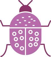 Beetle Glyph Two Colour Icon vector