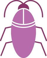 cucaracha glifo dos color icono vector