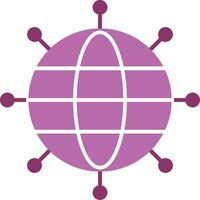 Networking Glyph Two Colour Icon vector
