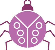 Beetle Glyph Two Colour Icon vector