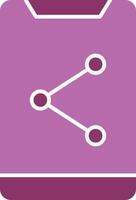Share Glyph Two Colour Icon vector