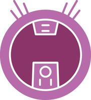 Robot Vacuum Glyph Two Colour Icon vector