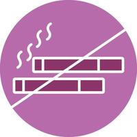 No Smoking Glyph Two Colour Icon vector