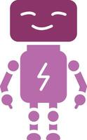 Bot Glyph Two Colour Icon vector