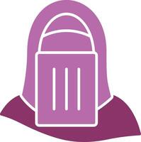 Niqab Glyph Two Colour Icon vector