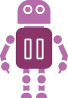 Robot Glyph Two Colour Icon vector