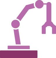 Robotic Arm Glyph Two Colour Icon vector