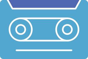 Cassette Glyph Two Colour Icon vector