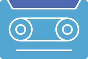 Cassette Glyph Two Colour Icon vector