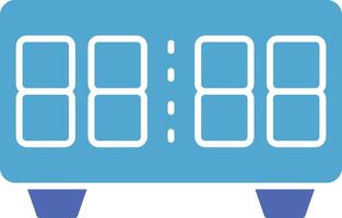 Digital Clock Glyph Two Colour Icon vector