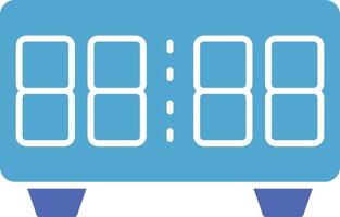 Digital Clock Glyph Two Colour Icon vector