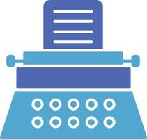 Typewriter Glyph Two Colour Icon vector