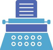 Typewriter Glyph Two Colour Icon vector