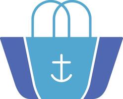 Beach Bag Glyph Two Colour Icon vector