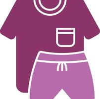 Sport Wear Glyph Two Colour Icon vector