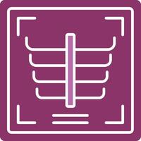 X-ray Glyph Two Colour Icon vector