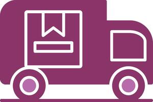 Delivery Truck Glyph Two Colour Icon vector