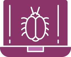 Bug Glyph Two Colour Icon vector