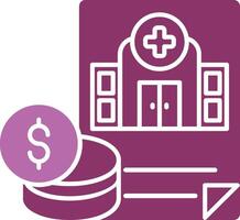 Hospital Budget Glyph Two Colour Icon vector