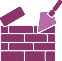 Brickwall Glyph Two Colour Icon vector