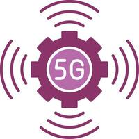 5G Glyph Two Colour Icon vector