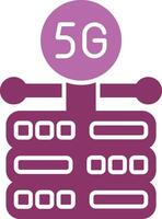 Server Glyph Two Colour Icon vector