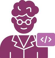 Programmer Glyph Two Colour Icon vector