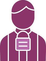 Journalist Glyph Two Colour Icon vector
