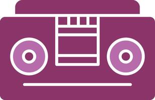 Tape Recorder Glyph Two Colour Icon vector