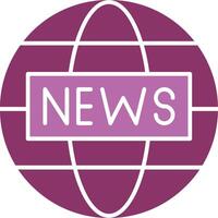 News Report Glyph Two Colour Icon vector