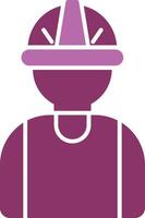 Worker Glyph Two Colour Icon vector