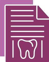 Dental Record Glyph Two Colour Icon vector