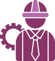 Engineer Glyph Two Colour Icon vector