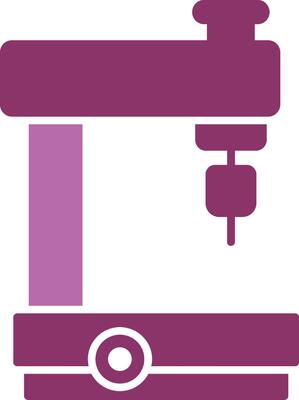 Milling Machine Glyph Two Colour Icon