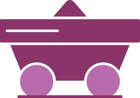 Trolley Glyph Two Colour Icon vector