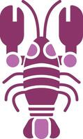 Lobster Glyph Two Colour Icon vector