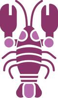 Lobster Glyph Two Colour Icon vector