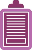 Task Glyph Two Colour Icon vector