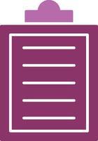 Clipboard Glyph Two Colour Icon vector